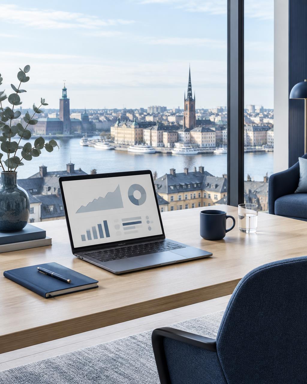 Office overlooking central Stockholm